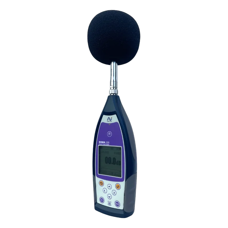 Class 2 Sound Level Meter 1/1 & 1/3 Octave and Sound Calibrator | BSWA 309 Class 2 Sound Level Meter
